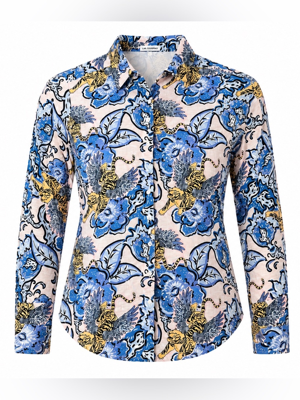 Las Surenas Flying Tiger Linen‎ Blend Shirt